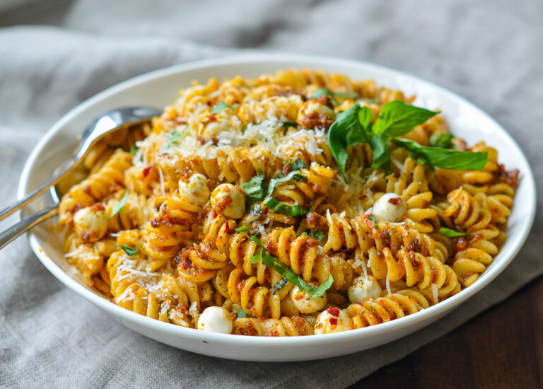 Pesto Perfection in Campbell: Basil Pesto, Sun-Dried Tomatoes, and Fresh Mozzarella